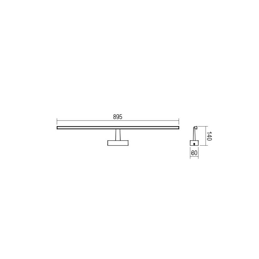 Redo 01-1678 - LED Koupelnové osvětlení zrcadla NEPTUNE 1xLED/18W/230V IP44