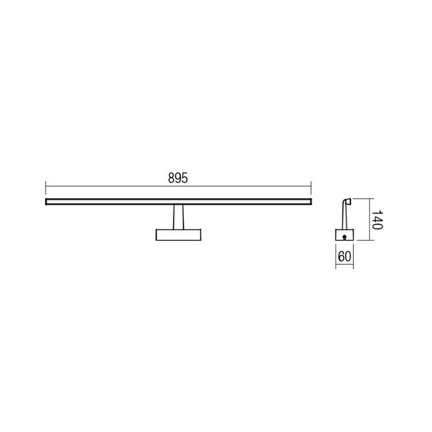 Redo 01-1678 - LED Koupelnové osvětlení zrcadla NEPTUNE 1xLED/18W/230V IP44