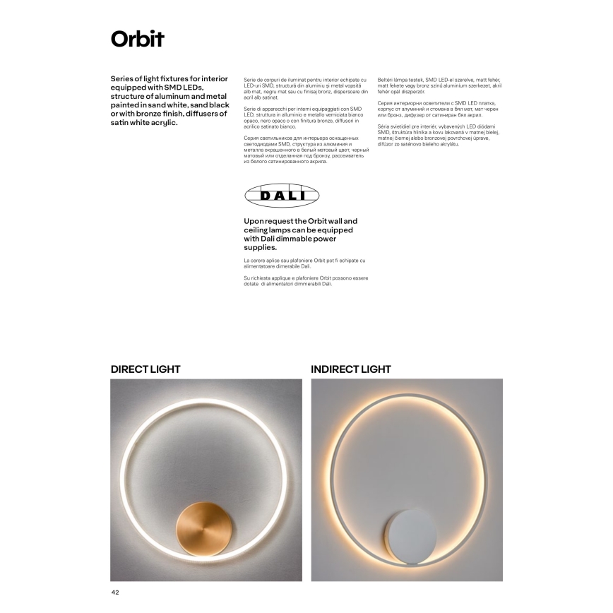 Redo 01-1699 - LED Nástěnné svítidlo ORBIT LED/28W/230V