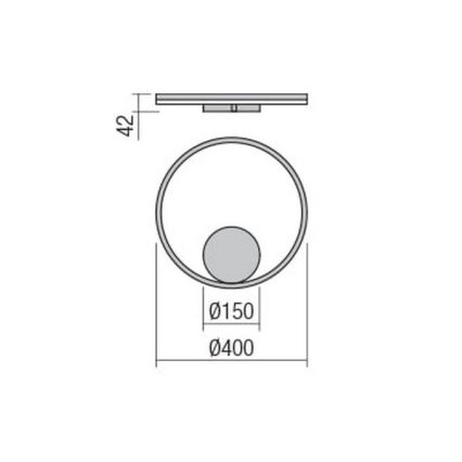 Redo 01-1701 - LED Nástěnné svítidlo ORBIT LED/28W/230V