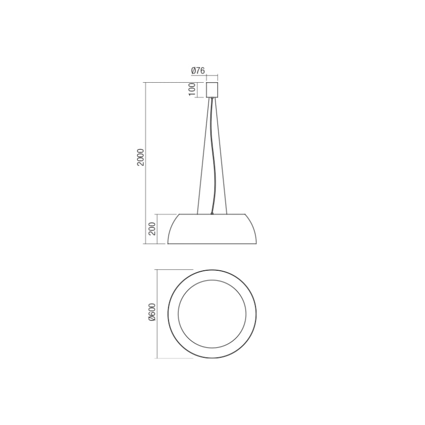 Redo 01-1732 - LED Lustr na lanku BLAIR LED/55W/230V 3000K bílá