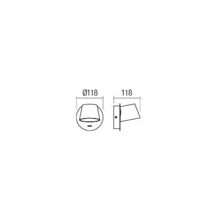 Redo 01-1738 - LED Nástěnné svítidlo SHAKER LED/6W/230V