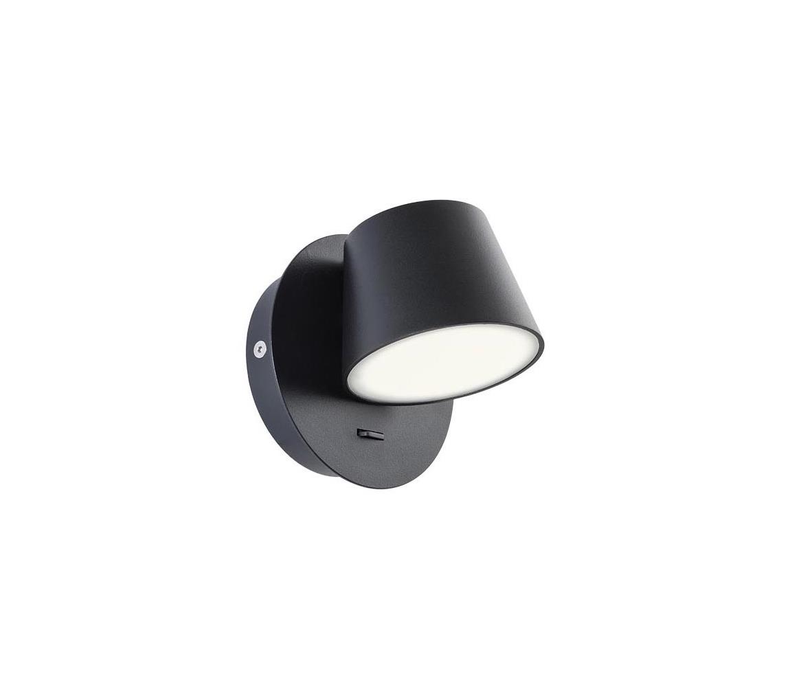 Redo Redo 01-1739 - LED Nástěnné svítidlo SHAKER LED/6W/230V černá 