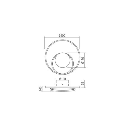 Redo 01-1789 - LED Stmívatelné nástěnné svítidlo TORSION LED/27W/230V bílá