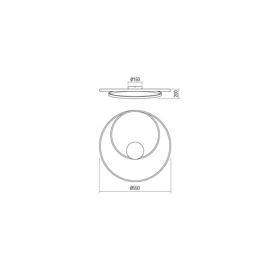 Redo 01-1792 - LED Stmívatelné stropní svítidlo TORSION LED/30W/230V bronz
