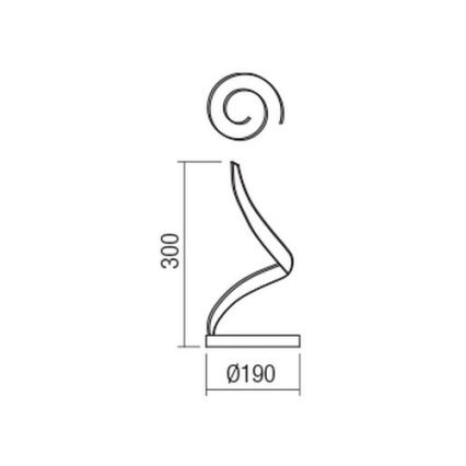 Redo 01-1816 - LED Stolní lampa TORSION LED/11W/230V 3000K bronzová