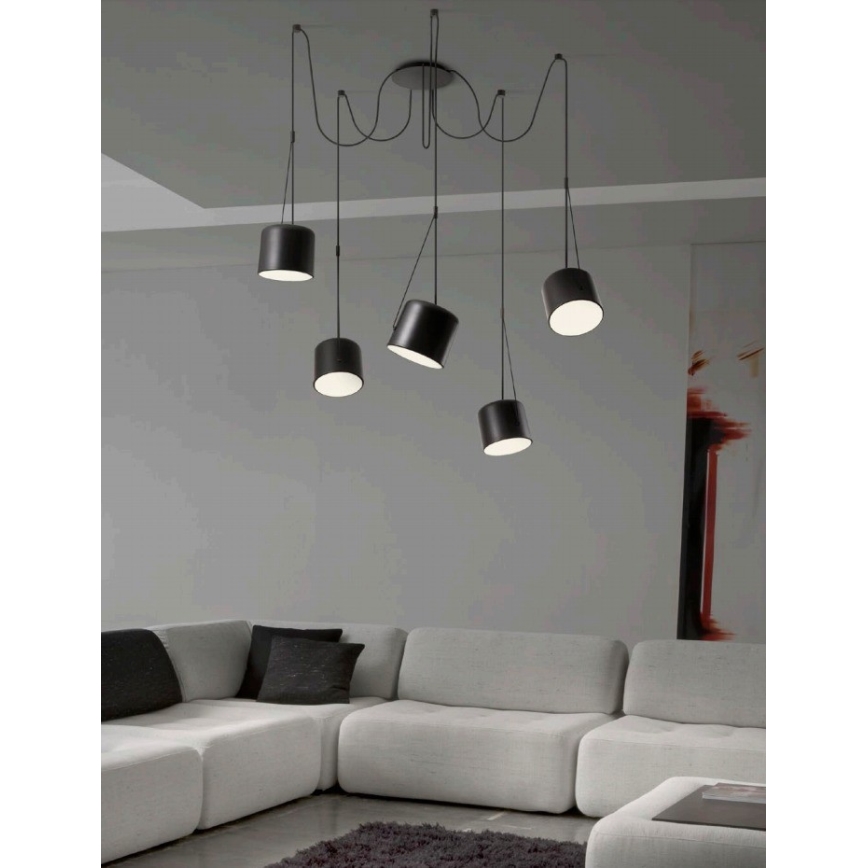 Redo 01-1828 - Lustr na lanku DODO 5xE27/15W/230V pavouk