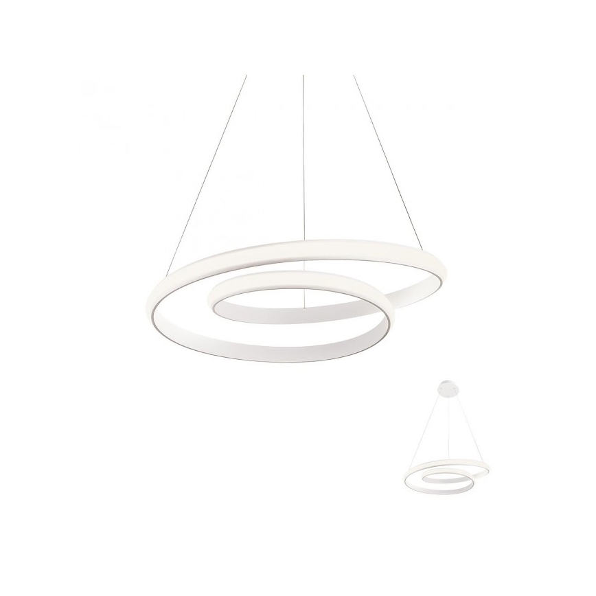 Redo 01-1888 - LED Stmívatelný lustr na lanku TORSION LED/29W/230V 4000K pr. 55 cm bílá