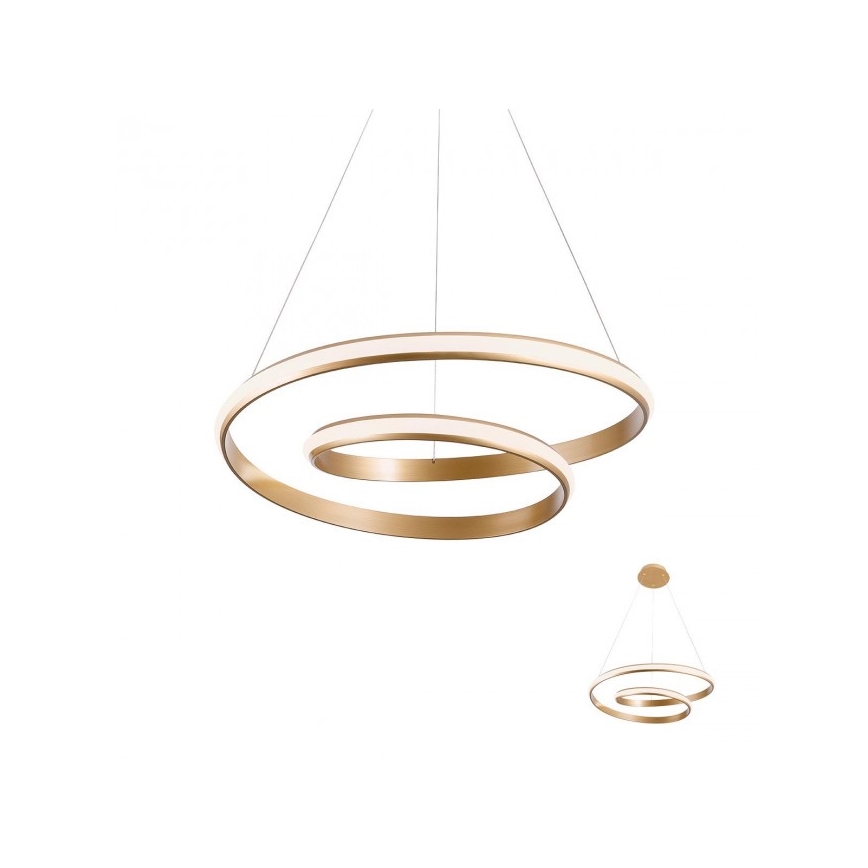 Redo 01-1889 - LED Stmívatelný lustr na lanku TORSION LED/29W/230V pr. 55 cm bronzová