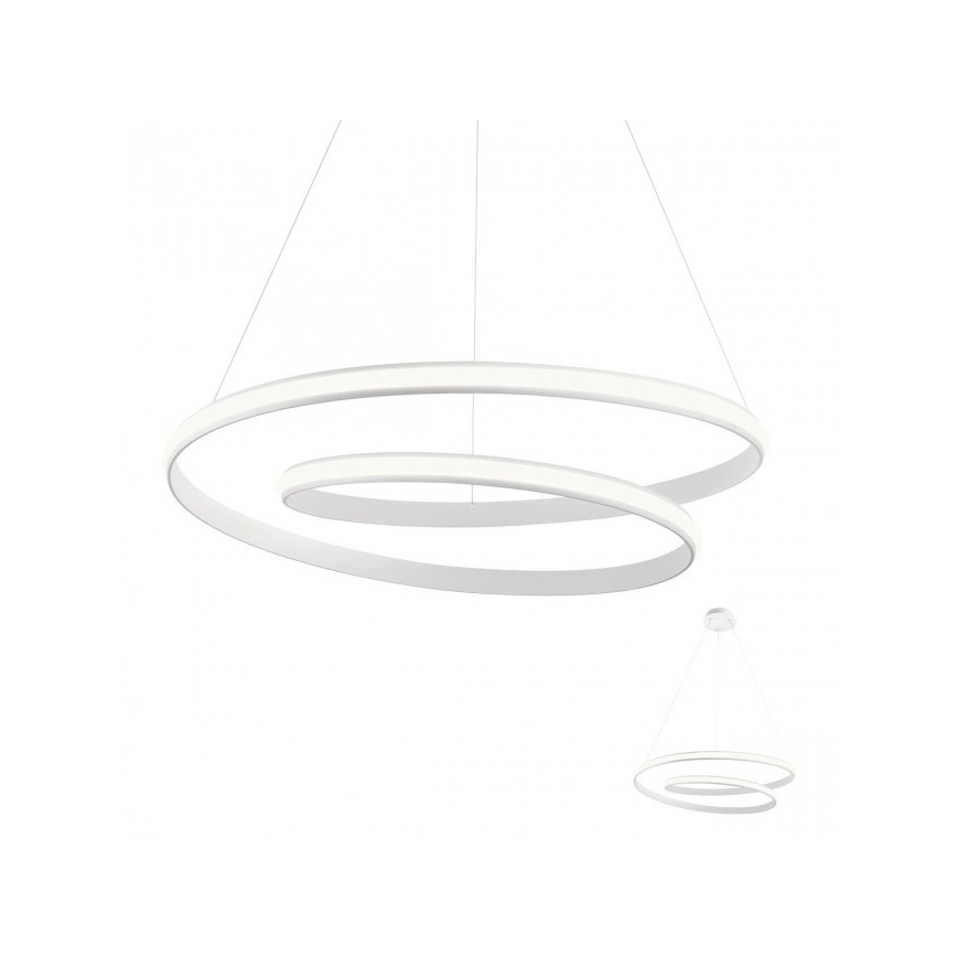 Redo 01-1890 - LED Stmívatelný lustr na lanku TORSION LED/35W/230V pr. 75 cm bílá