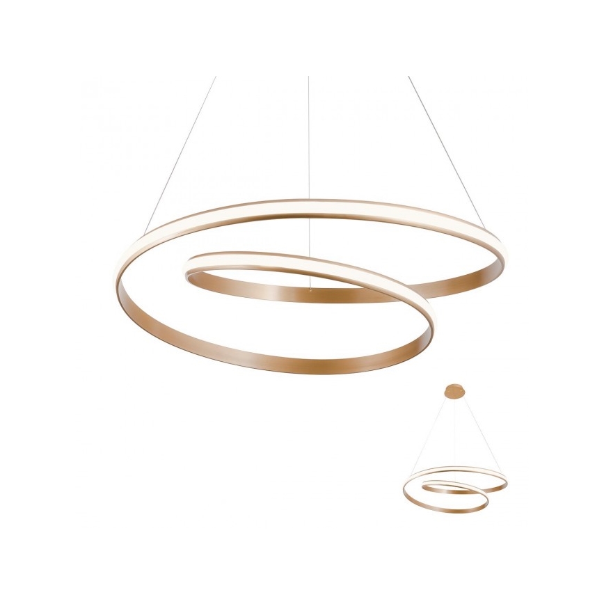 Redo 01-1891 - LED Stmívatelný lustr na lanku TORSION LED/35W/230V pr. 75 cm bronzová