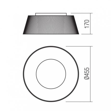 Redo 01-1934 - LED Stropní svítidlo SARIS LED/36W/230V hnědá