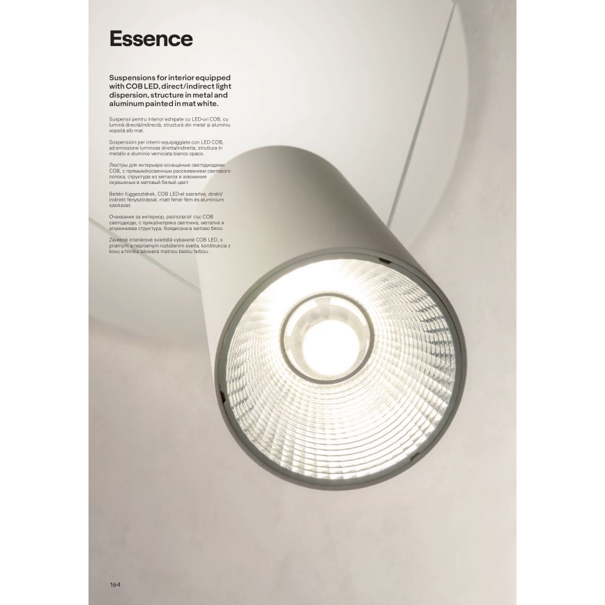Redo 01-1971 - LED Stmívatelný lustr na lanku ESSENCE LED/36W/230V CRI 90 3000K bílá