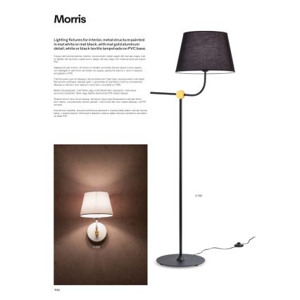 Redo 01-1981 - Stolní lampa MORRIS 1xE27/42W/230V černá