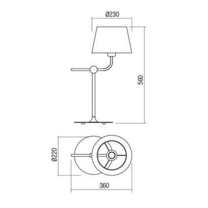 Redo 01-1981 - Stolní lampa MORRIS 1xE27/42W/230V černá