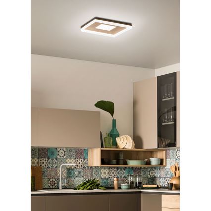 Redo 01-1998 - LED Stmívatelné stropní svítidlo MAYA LED/42W/230V 42,5x42,5 cm zlatá