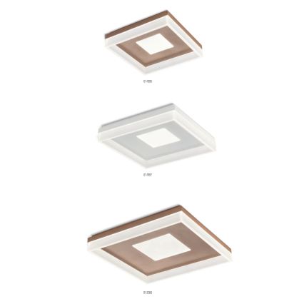 Redo 01-1998 - LED Stmívatelné stropní svítidlo MAYA LED/42W/230V 42,5x42,5 cm zlatá
