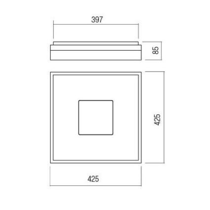 Redo 01-1998 - LED Stmívatelné stropní svítidlo MAYA LED/42W/230V 42,5x42,5 cm zlatá