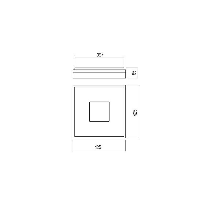 Redo 01-1998 - LED Stmívatelné stropní svítidlo MAYA LED/42W/230V 42,5x42,5 cm zlatá