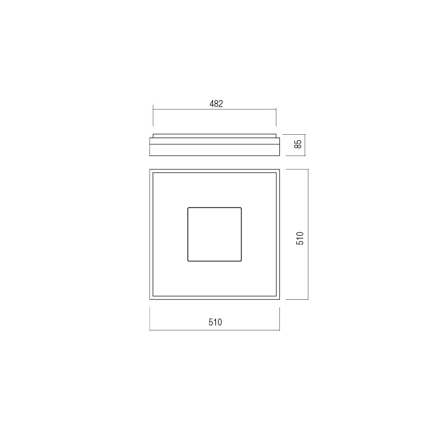 Redo 01-2000 - LED Stmívatelné stropní svítidlo MAYA LED/55W/230V 51x51 cm zlatá