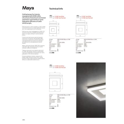 Redo 01-2004 - LED Stmívatelné stropní svítidlo MAYA LED/75W/230V pr. 60 cm zlatá
