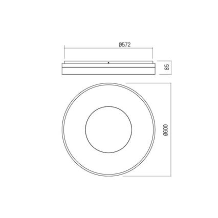 Redo 01-2004 - LED Stmívatelné stropní svítidlo MAYA LED/75W/230V pr. 60 cm zlatá