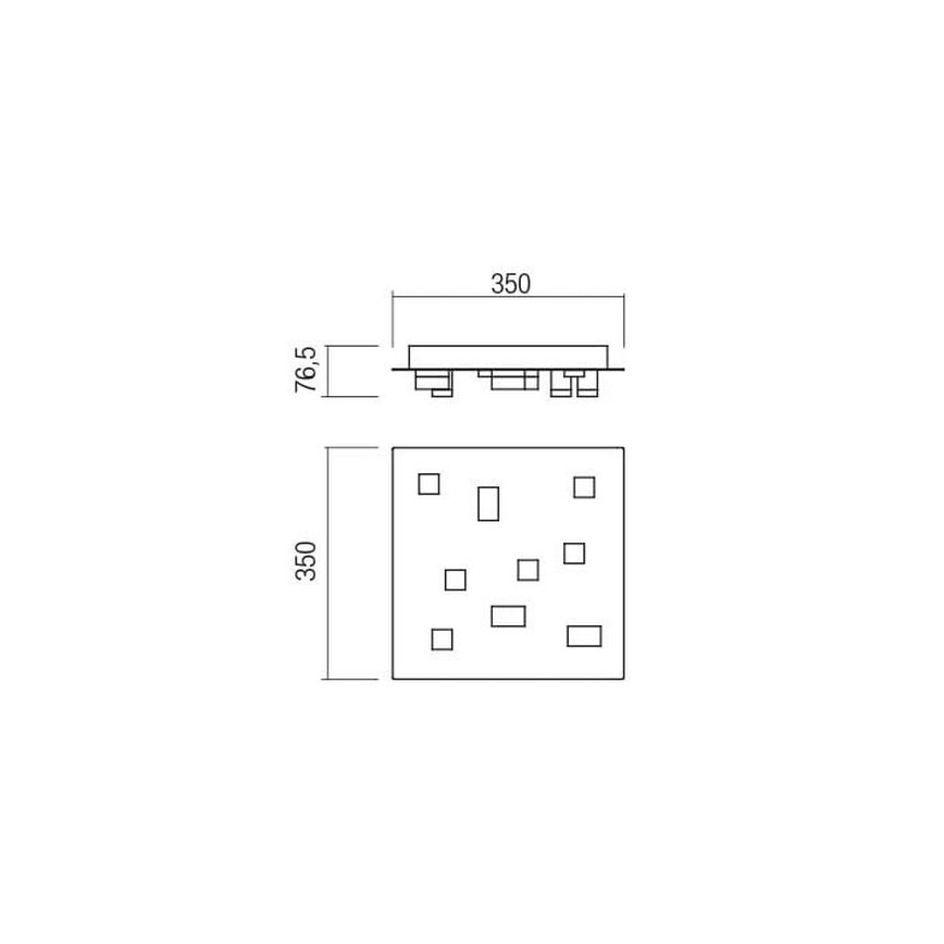 Redo 01-2014 - LED Stropní svítidlo PIXEL LED/27W/230V 3000K 35x35 cm bílá
