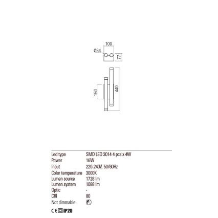 Redo 01-2034 - LED Nástěnné svítidlo MADISON 4xLED/4W/230V měď