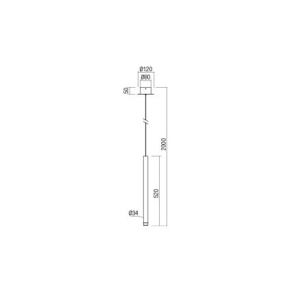 Redo 01-2044 - LED Lustr na lanku MADISON LED/4W/230V měď