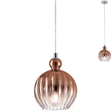 Redo 01-2064 - Lustr na lanku PLUMEN 1xE14/40W/230V pr. 15 cm měď