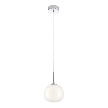 Redo 01-2081 - Lustr na lanku KIWI 1xG9/40W/230V pr. 12 cm lesklý chrom/bílá