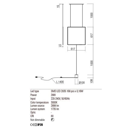 Redo 01-2134 - LED Stojací lampa SLICK LED/28W/230V černá