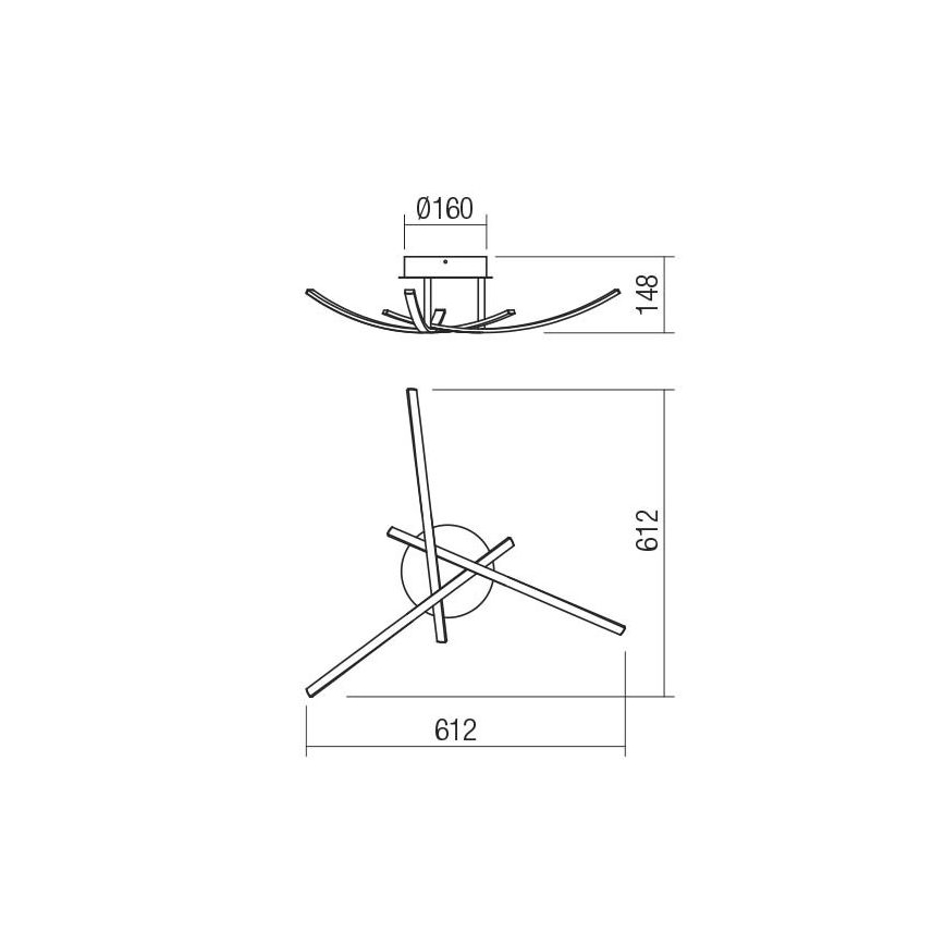 Redo 01-2185 - LED Stropní svítidlo SPATHA 3xLED/6W/230V 3000K zlatá