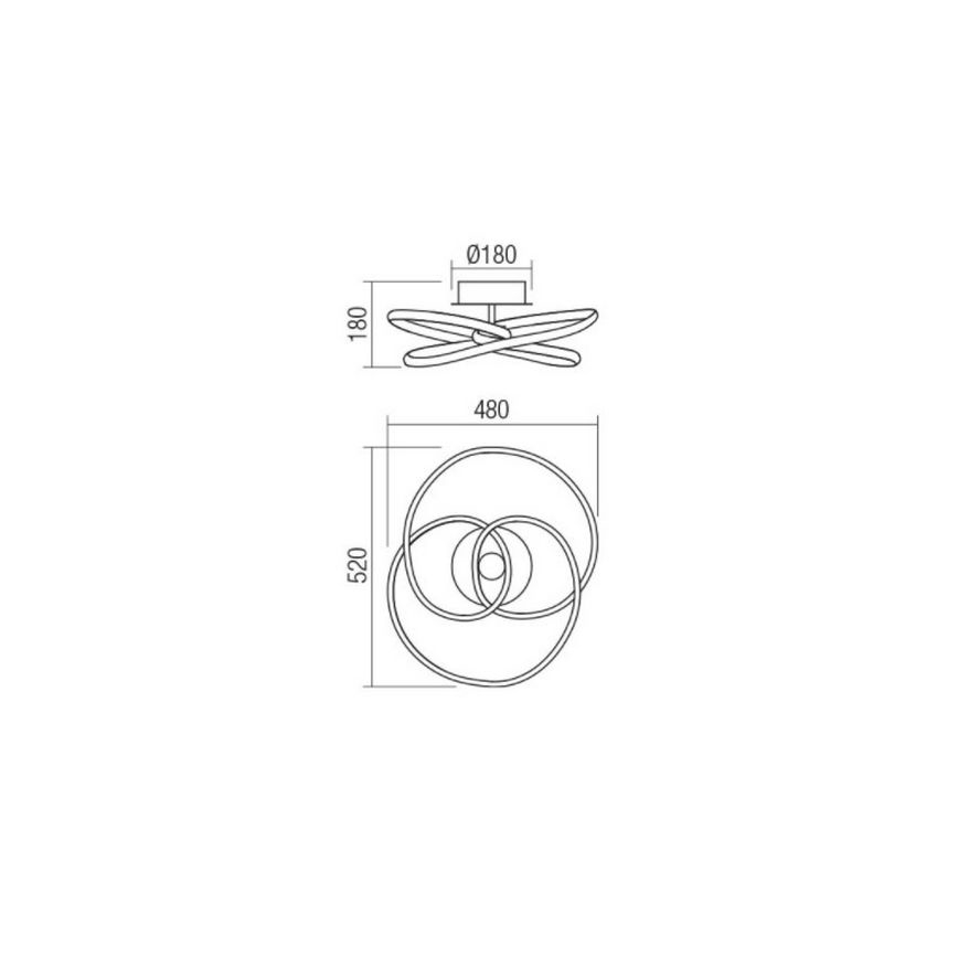 Redo 01-2189 - LED Stmívatelné stropní svítidlo SINTRA LED/40W/230V