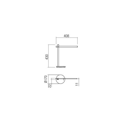 Redo 01-2213 - LED Stmívatelná dotyková stolní lampa OMEO LED/5,5W/230V 3000/4500/6500K černá