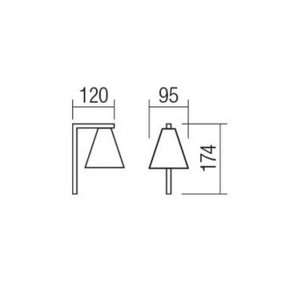 Redo 01-2216 - Nástěnné svítidlo ZUMA 1xGU10/15W/230V černá/zlatá