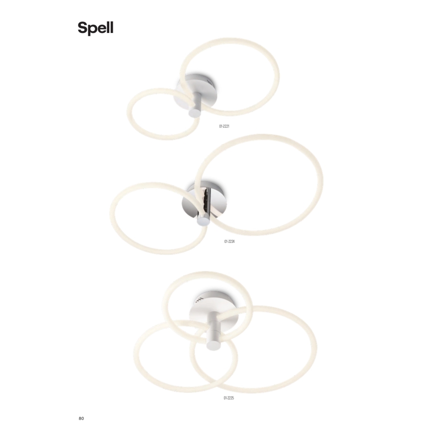 Redo 01-2222 - LED Stmívatelné stropní svítidlo SPELL LED/32W/230V lesklý chrom