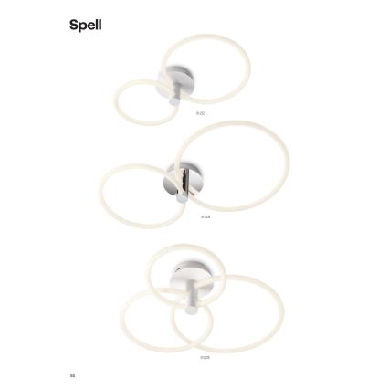 Redo 01-2224 - LED Stmívatelný přisazený lustr SPELL LED/43W/230V 3000K lesklý chrom