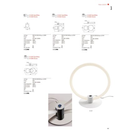 Redo 01-2224 - LED Stmívatelný přisazený lustr SPELL LED/43W/230V 3000K chrom