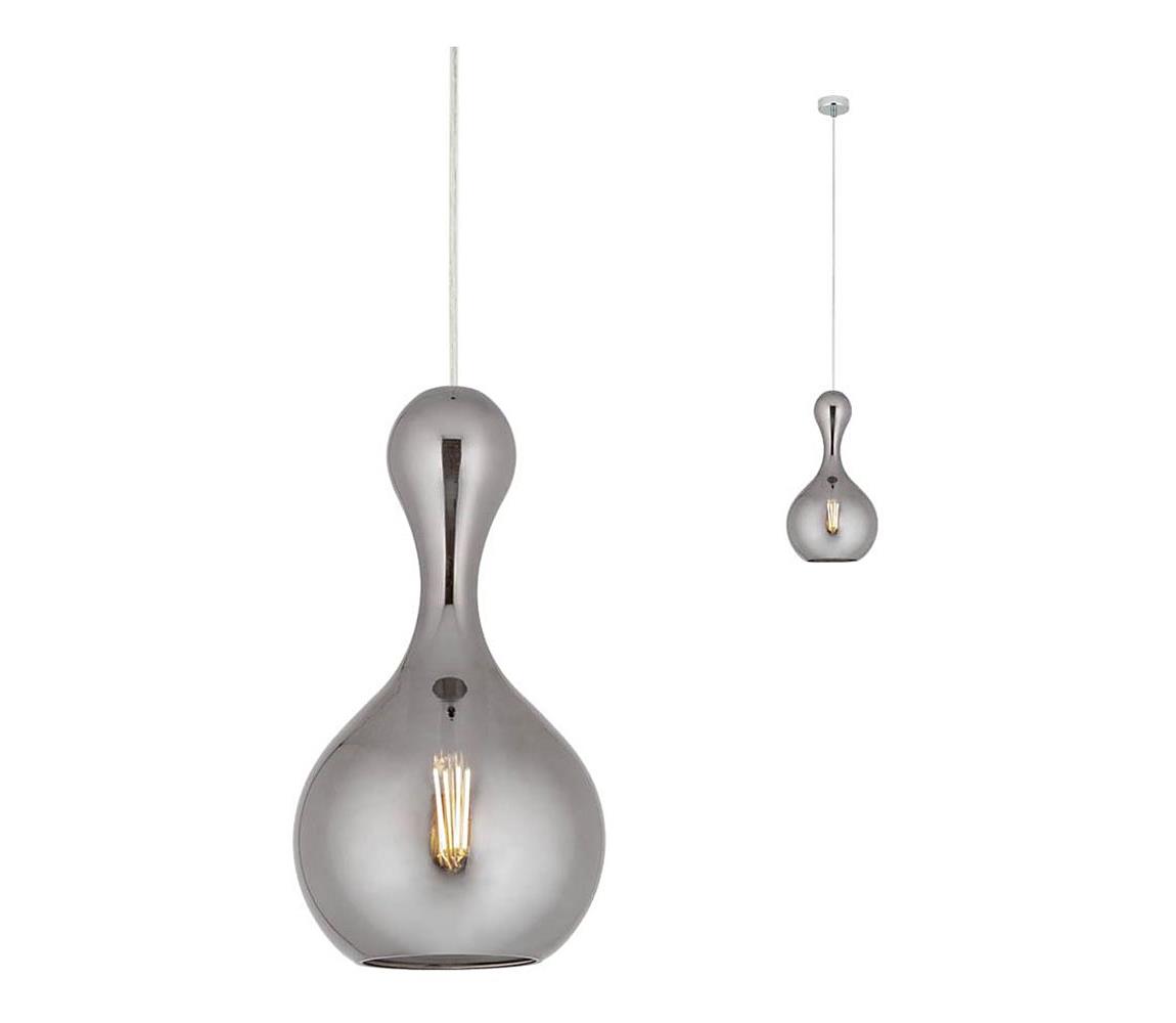 Redo 01-2259 - Lustr na lanku LOB 1xE27/42W/230V pr. 22 cm šedá 01-2259