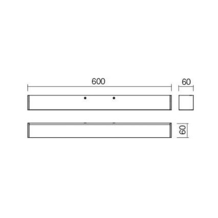 Redo 01-2327 - LED Koupelnové osvětlení zrcadla THELA LED/17W/230V 60 cm CRI 90 IP44
