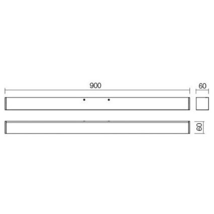 Redo 01-2328 - LED Koupelnové osvětlení zrcadla THELA LED/25W/230V 90 cm CRI 90 IP44