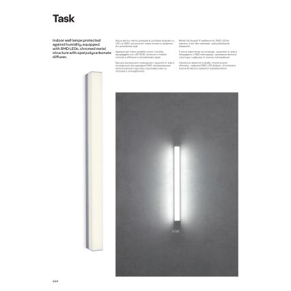 Redo 01-2331 - LED Koupelnové osvětlená zrcadla TASK LED/24W/230V 120 cm CRI 90 IP44 lesklý chrom
