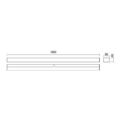 Redo 01-2331 - LED Koupelnové osvětlená zrcadla TASK LED/24W/230V 120 cm CRI 90 IP44 lesklý chrom