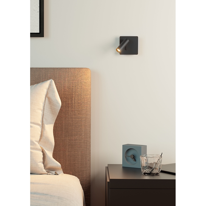 Redo 01-2340 - LED Nástěnné bodové svítidlo TOMIX LED/3,2W/230V černá