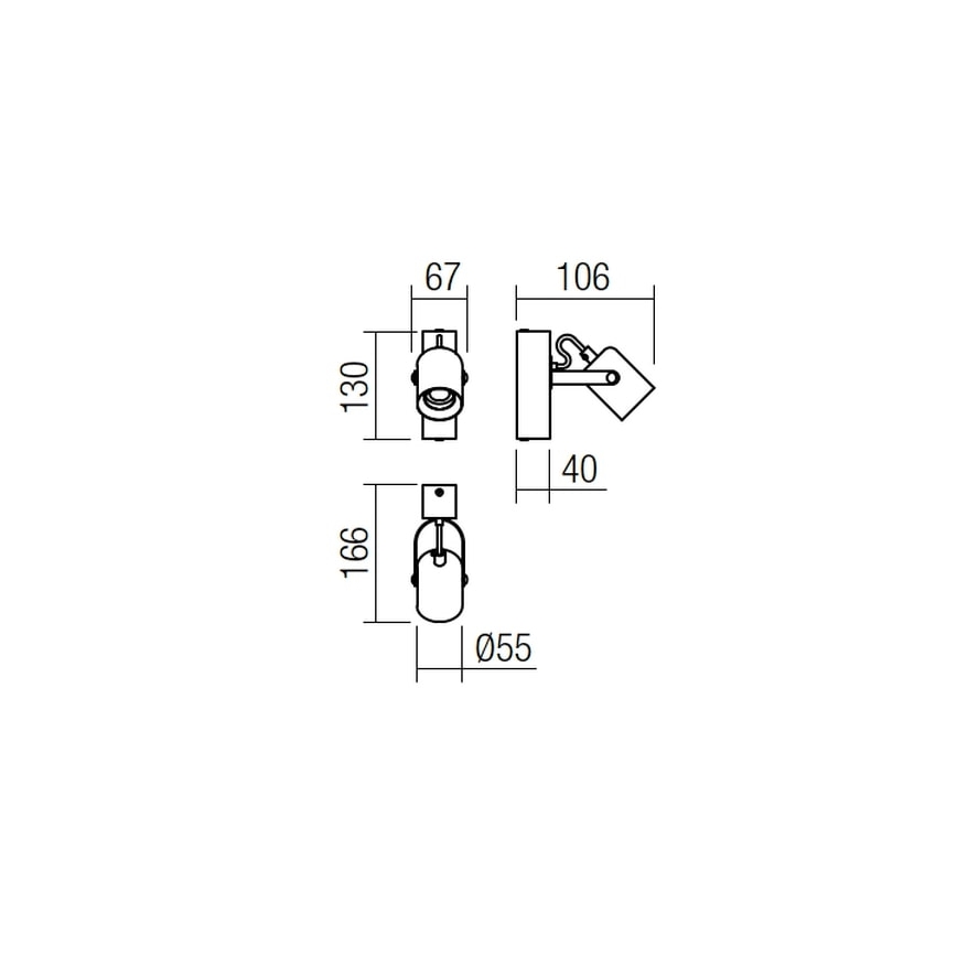 Redo 01-2415 - Nástěnné svítidlo TAFFI 1xE27/42W/230V černá/buk