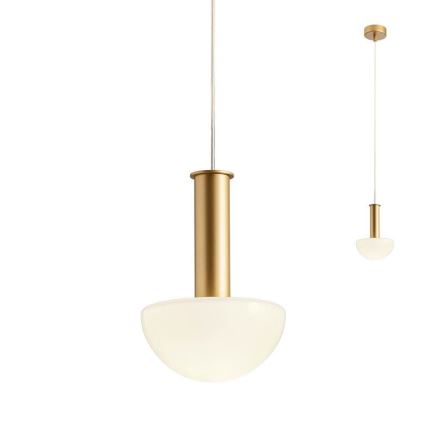 Redo 01-2474 - Lustr na lanku LUMIEN 1xG9/10W/230V pr. 13 cm zlatá/bílá