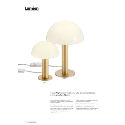 Redo 01-2474 - Lustr na lanku LUMIEN 1xG9/10W/230V pr. 13 cm zlatá/bílá