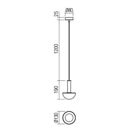Redo 01-2474 - Lustr na lanku LUMIEN 1xG9/10W/230V pr. 13 cm zlatá/bílá
