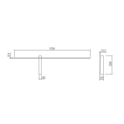 Redo 01-2479 - LED Nástěnné svítidlo TANGENT LED/14W/230V bílá